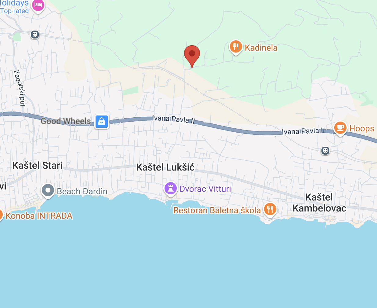 screenshot of the location